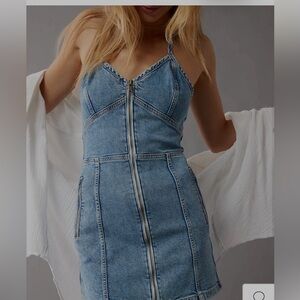 AE Denim Halter Mini Dress